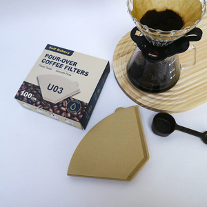 Papel de Filtro de Café Desechable en Forma de Cono, Hecho de Pulpa de Madera Natural Sin Blanquear, Libre de PFAS, Tamaño 01 02, para Cafetera de Goteo - Product Image 3