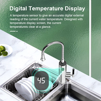 Briwellna 3.2kW acier inoxydable 304 robinet d'eau chaude électrique chauffe-eau instantané robinet bec Flexible salle de bain hôpital unique
