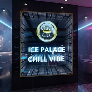 Boîte lumineuse personnalisée OEM ODM Abyss Infinity Mirror, enseigne lumineuse LED 3D pour barbier, café, club, affichage publicitaire mural, décoration - Product Image 2