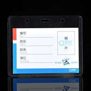 Petits porte-badges/transports d'accès en PVC transparent A3, pochettes rigides en plastique, porte-cartes d'identité, porte-noms - Product Image 2