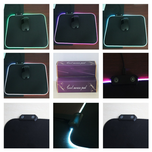 RGB đầy màu sắc ánh sáng lên không thấm nước chuột Pad 7 màu sắc rắn & 3 chế độ ánh sáng cao su tự nhiên chống trượt chơi game với độ dày 4mm - Product Image 3