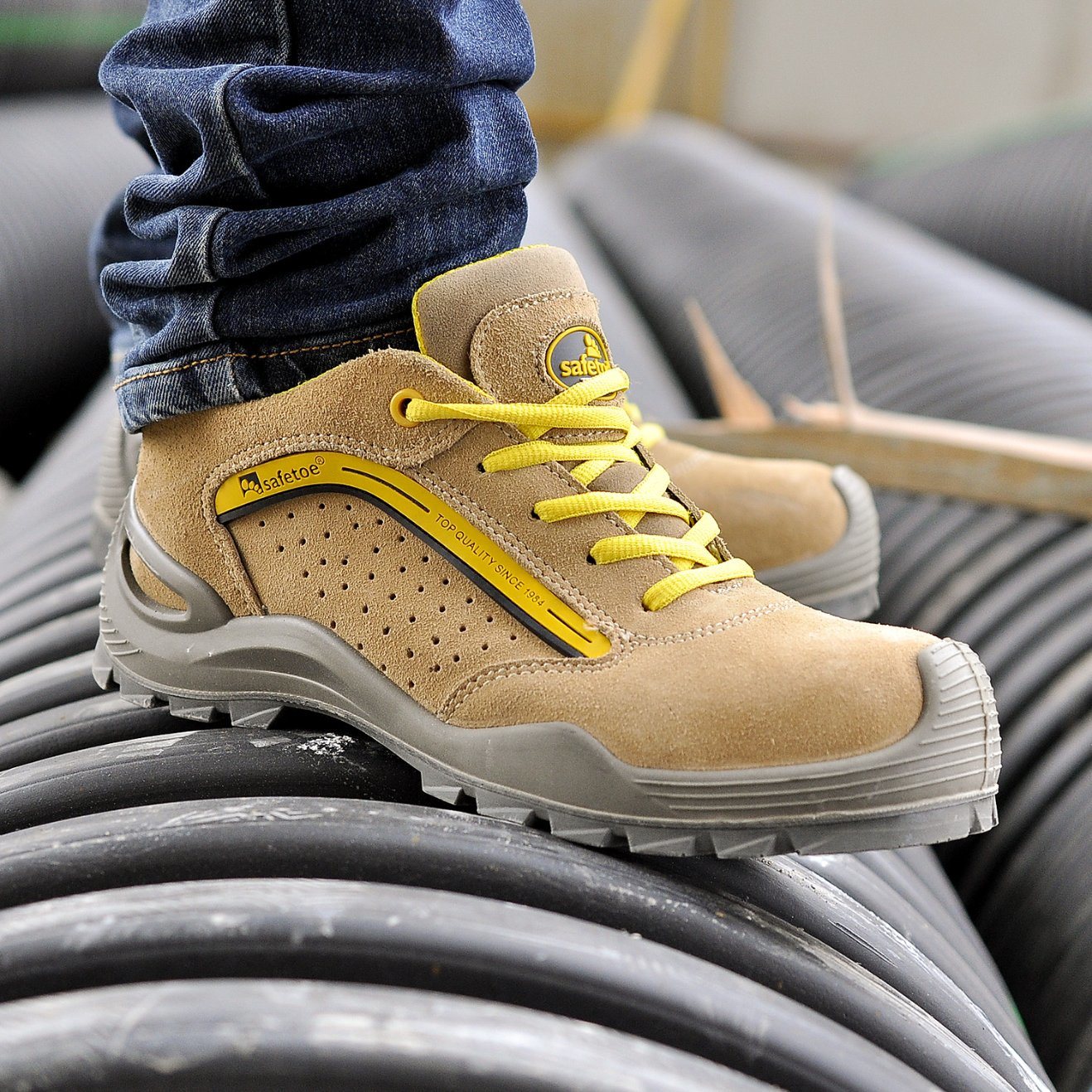 Бренд SAFETOE, защитная обувь, стальной носок, спортивная легкая Защитная Мужская Рабочая обувь