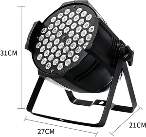 LED PAR 54psc 3WLED着色PaライトRGBWステージ照明ビームズームウォッシュムービングヘッドライトDJバークラブ用