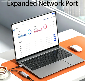 <span class=keywords><strong>Adaptateur</strong></span> Ethernet Type C vers RJ45 10/100/1000 Mbps en alliage d'aluminium, convertisseur USB C 3.0 vers Ethernet LAN - Product Image 5