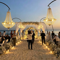 Luminaires suspendus de luxe pour événements festifs, hôtels, décorations de salles de mariage, lustres en cristal pour la décoration de mariage
