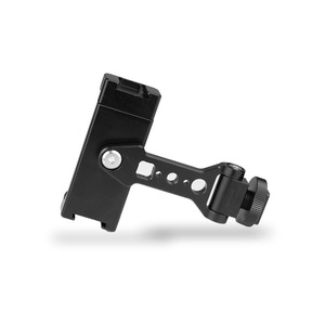 Aluminium Alloy Rotatable Phone <b>Clamp</b> With Dual Cold Shoe Mount For Camera Gaming Monitor Mounting - Product Image 2