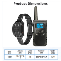 Ferngesteuertes Hundetrainingshalsband IP67 Wasserdicht Wiederaufladbar LCD-Display Piepton Vibration Schock für Outdoor-Hundeverhaltenstraining
