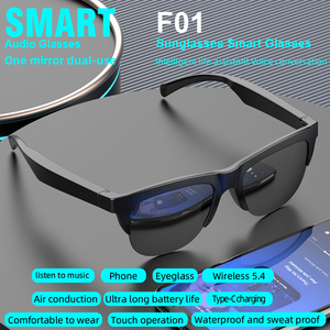 F01 Smart Audio Glasses Wireless Sunglasses Hifi Stereo BT Calling Waterproof Open Sound <b>Speakers</b> UV Resistant Lens Music Player - Product Image 1