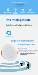 Hiện đại sang trọng PIR <span class=keywords><strong>Led</strong></span> Downlight Radar âm thanh điều khiển ánh sáng thông minh hành lang IP44 nhôm đèn cơ thể chuyển động phòng khách SAA - Product Image 4