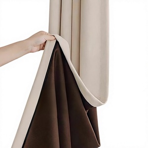 <span class=keywords><strong>Tende</strong></span> Oscuranti al 100% in Ciniglia Master, Nuove 2026, Spesse, Color Crema, Stile Moderno, Tinta Unita per Soggiorni e Camere da Letto - Product Image 1