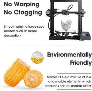 Pour <span class=keywords><strong>ESUN</strong></span> Marbre PLA Filament D'imprimante 3D 1.75mm 1KG Bobine Extrudé Marbre Couleur Filament D'impression 3D pour Imprimantes 3D - Product Image 5