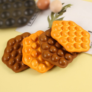 PU realistic <b>egg</b> waffle ice cream model, classic Hong Kong-style snack food photography prop, decoration, dessert <b>toy</b> - Product Image 2