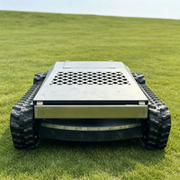 Tondeuse à gazon sur chenilles de 1000 mm avec couvercle en acier inoxydable, alimentation essence, télécommande 500 m pour vergers et entretien des pelouses extérieures OEM