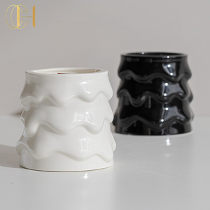 C & H Low Cost Vente en gros Pot en céramique de forme spéciale <span class=keywords><strong>Bougie</strong></span> de parfum de maison Bougies parfumées faites à la main sans couvercle - Product Image 2