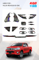 Accessoires en plastique ABS chromés, ensembles complets, kits, couvercles, 25 pièces pour TOYOTA HILUX REVO 2016