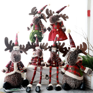 Muñeco de Reno Navideño con Patas Móviles, Decoración para Escaparates Navideños y Regalos, Figura Decorativa para Decoraciones Festivas - Product Image 2
