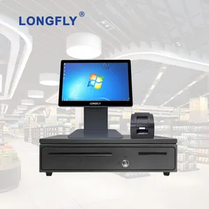 LongFly Best seller punto vendita al dettaglio registratore di cassa macchina POS 15.6 pollici finestre sistemi POS per ristorante