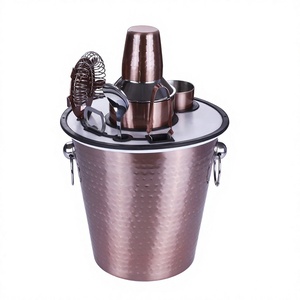 Juego de herramientas de barra de acero inoxidable de 8 piezas, Cubo de coctelera con color Cobre, kit de barman de vendedor superior hecho de metal duradero - Product Image 1