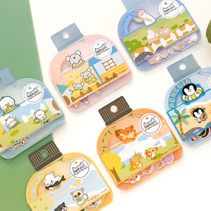 ネコニ紙カワイイステッカーアニマルオリジナルデザインステッカーペンギンオウムマウスラビットフォックス猫フレークステッカーパック - Product Image 6