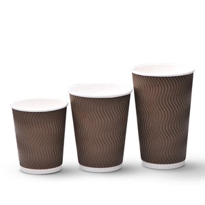 Gobelet en carton ondulé personnalisé écologique 8/12/16 oz, jetable, en matériaux recyclés - Product Image 1