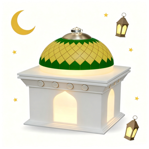 Lecteur Coranique LED en forme de mosquée IED, veilleuse LED à brancher (prise UK), récitant Zikr Ruqya, 9,3 cm x 8,3 cm, appareil audio islamique - Product Image 1