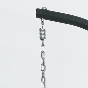 Sedia a Dondolo Singola <span class=keywords><strong>in</strong></span> Rattan con Supporto <span class=keywords><strong>in</strong></span> Metallo, Sedia Sospesa per Esterni, Patio, Cortile, Casa, Camera da Letto, <span class=keywords><strong>Tessuto</strong></span> per Arredamento da Esterno - Product Image 2