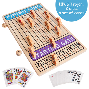 Línea de meta gruesa de caballos de Metal de madera con fichas de dados, <span class=keywords><strong>juego</strong></span> de mesa familiar, <span class=keywords><strong>juego</strong></span> de carreras de caballos nocturnas, <span class=keywords><strong>juego</strong></span> de mesa de Carreras de Caballos - Product Image 5
