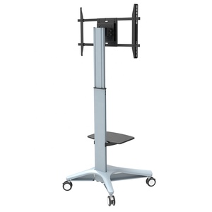 Nouveaux chariots de télévision mis à jour <span class=keywords><strong>9O</strong></span> degrés écran horizontal et vertical support de télévision mobile pivotant adapté pour 32-70 pouces - Product Image 4