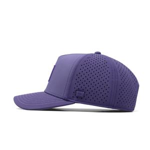 Casquette de golf OEM personnalisée en maille perforée avec logo, 5 panneaux, visière légèrement incurvée, snapback, patch en caoutchouc imperméable - Product Image 3