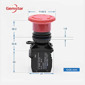 LAY5-ES542 Machine <strong>Push</strong> Pull Emergency Stop <strong>Button</strong> Guard <strong>Button</strong> <strong>Switch</strong> 22mm <strong>Push</strong> <strong>Button</strong> <strong>Switches</strong> - Product Image 5