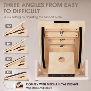 Wellshow <span class=keywords><strong>Sport</strong></span> polpaccio barella regolabile in legno Slant tavola di equilibrio antiscivolo regolabile altezza Slant bordo Squat <span class=keywords><strong>cuneo</strong></span> - Product Image 5