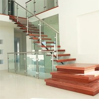 Escalier intérieur moderne en acier massif, design flottant à poutre verticale, pour villa et appartement, norme USA