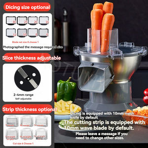 ニンジンスライサー業務用ポテトスライサー電動多機能野菜果物加工プラントスライサー小型さいの目切りスライス機 - Product Image 3