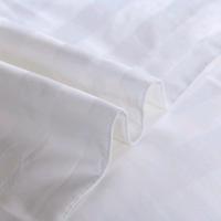 Ensemble de literie d'hôtel en coton tissé blanc solide 200TC avec rembourrage en polyester, 4 pièces, pour chambres d'hôtes, Airbnb, hôpitaux et usage domestique
