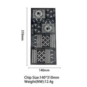 Nouveau <span class=keywords><strong>pochoir</strong></span> personnalisé en plastique pour henné temporaire, autocollant de <span class=keywords><strong>peinture</strong></span> corporelle, étanche et réutilisable, modèle PVC pour main et pied, idéal pour les fêtes - Product Image 2