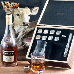 Vente chaude Bière Refroidisseur Whisky Glaçon en argent doré dans la boîte cadeau en bois hommes Cadeau Cadeau D'<span class=keywords><strong>anniversaire</strong></span> - Product Image 1