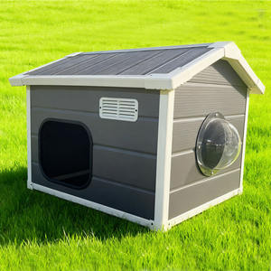 Casa para Perros de Plástico PP Resistente a la Intemperie, Refugio para Mascotas al Aire Libre para Perros Grandes, en Oferta - Product Image 1