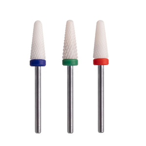Fraise à ongles conique en céramique blanche de 6,0 mm, à grains, pour salon de beauté, manucure et dépose de gel - Product Image 4