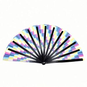 <b>Large</b> Folding Bamboo Handheld Chinese Kung Fu Tai Chi Decoration <b>Fan</b> Custom 33cm Painted Eco-Friendly Handmade - Product Image 4