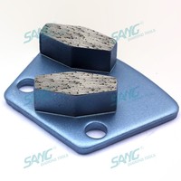 SANG Chaussures de ponçage diamantées pour béton, à segments hexagonaux et surfaces lisses, pour nivellement trapézoïdal et entretien des sols en béton