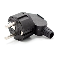 Adaptateur de prise mâle 16A pour câblage européen, avec connecteur coudé à 90 degrés, détachable et réutilisable, pour prises de courant allemandes et françaises