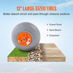 Hanak Hot Bán 13inch bãi biển có thể điều chỉnh chiều rộng tàu sân bay có thể gập lại xe đẩy 350lbs Công suất <span class=keywords><strong>Kayak</strong></span> giỏ hàng - Product Image 3