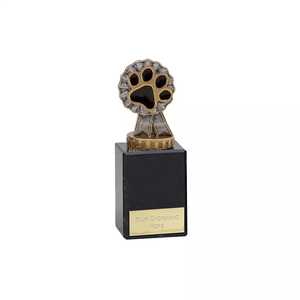 Trofeo per animali domestici dorato in resina personalizzato con testo personalizzabile tazze per impronte di cani <span class=keywords><strong>e</strong></span> gatti per gare di animali domestici - Product Image 2