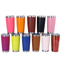 Gobelet de voiture isotherme en acier inoxydable 304/201 de 20 oz avec couvercle, design moderne et minimaliste, portable, multi-usage, résistant à la glace