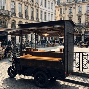 Chariot de restauration professionnel personnalisable <span class=keywords><strong>noir</strong></span> pour <span class=keywords><strong>pain</strong></span> et café, entièrement équipé et multifonctionnel - Product Image 1
