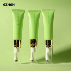 أنبوب معدني مخصص بمقبض طويل للتبريد مع رأس كروي معدني لتطبيق مستحضرات التجميل، أنبوب كريم العين القابل للضغط - Product Image 2