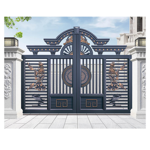 중국에서 만든 레트로 스타일 농장 사원 레이저 컷 주요 전기 슬라이딩 게이트 라이트 힌지 래치 디자인 파키스탄 - Product Image 3