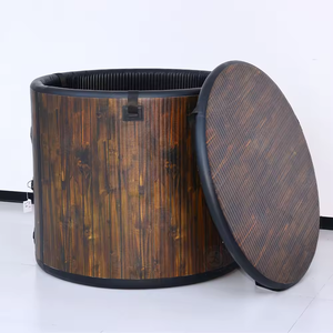 <span class=keywords><strong>Baignoire</strong></span> à glace gonflable ronde en gros, couleur bois, avec refroidisseur et pompe, pour usage familial - Product Image 2
