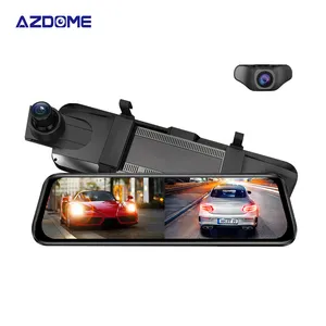 AZDOME AR09 9,66 ''Mirror Dash Cam 2K + 1080P 2.5D Pantalla táctil con Wifi incorporado Detección de impacto Cámara de video para automóvil Caja negra para automóvil