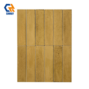 Carreaux de porcelaine métalliques modernes gris crème archaïque 60x240mm, épaisseur 8mm - Finition brillante antibactérienne pour murs de villas, chambres et bordures - Product Image 4